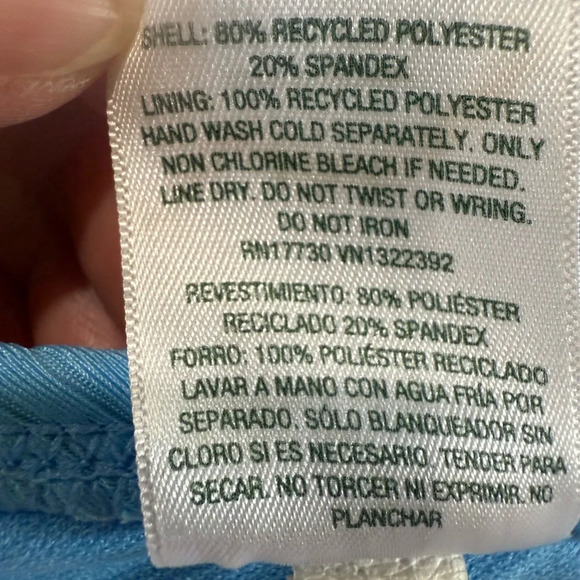 Blue Ribbed string  Bikini Set by Wild Fable top is size small bottom is size XS - Picture 9 of 10